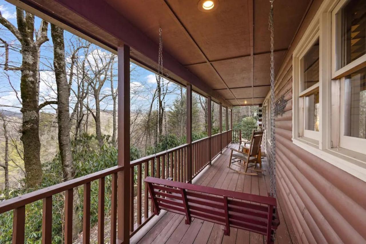 Log Cabin On Peaceful River Blowing Rock Bagian luar foto